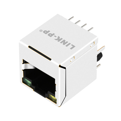 Base-T compatible Rj45 vertical Magjack de UDE RV8-ZZ-0026 LINK-PP 10G con amarillo/el verde llevados