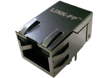 Puerto del conector RJ45 del chapado en oro WT-50036 solo con 1 x 1 configuración de Jack