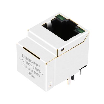 Verde vertical 1000 de la base-T del gigabit RJ45 MagJack de HFJV1-1G06-L11RL/verde LED LPJD0717BFNL