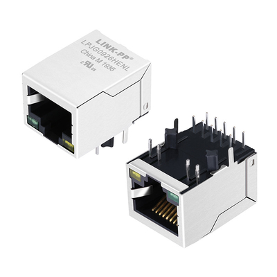 1x1 puerto 1000Mbps POE+ RJ45 Jack With Transformer modular LPJG0926HENL