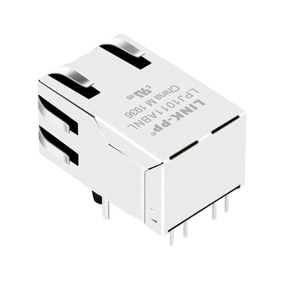 1x1 conector de pulso RJ45 LED con conector automático MDIX 100 base TX