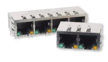 Conector 1x4 RJ45 HFJ14-1G01ER-L12RL para aplicaciones Gigabit Ethernet