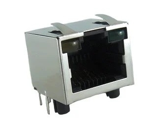 Tab Up 8P8C Jack modular RJHSEL38H 1x1 protegido con LED