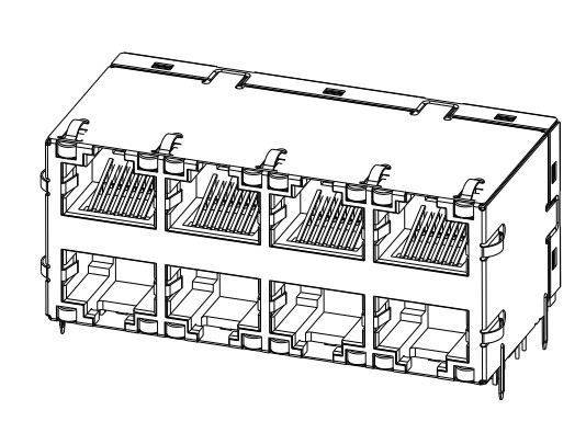 2x4 Ports 1-1840661-7 1000BASE-T Integrated Connector Modules ICMs
