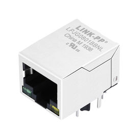 Mapache Rj-45, Por-agujero W/LEDs&Magnetic, 1:1 del gigabit, RoHs de LPJG0801BBNL del escudo