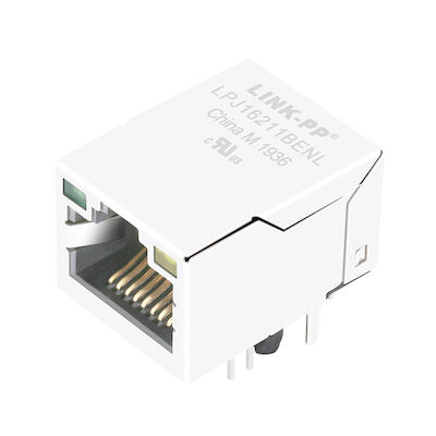 Solo conector de ángulo recto portuario LPJ16211BENL de 100 bases-T RJ45 de HR915340A