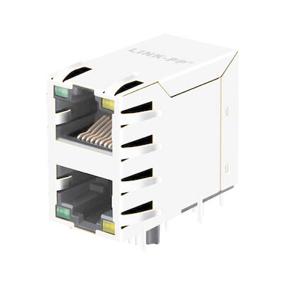 1-6368011-4 2x1 puerto RJ45 modular Jack Connector Without Magnetics LPJE17200AENL