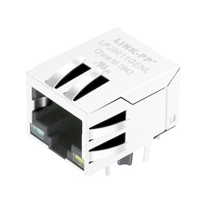 13F-64ERGYDPZ2NL RJ45 magnético Jack LPJ0011GENL, 1x10/100Base-T escudo W/LEDs
