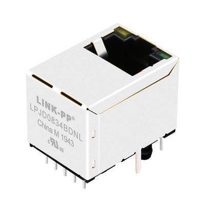 JD3-0002NL rematan el escudo del conector de la entrada 1000Base-T Rj45 con el LED