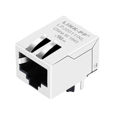 Conector de Ethernet de la base-T 8p8c Tab Down Industrial RJ45 del conector hembra 100 de J0011D11NL Rj45