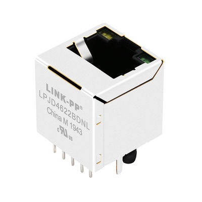 La base-T Y/G de JXD2-9015NL 10/100 llevó el conector vertical de MagJack RJ45 del soporte