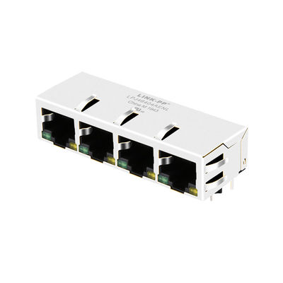 JXD0-4005NL RJ45 Conector femenino 1x4 puerto 8pin con LED