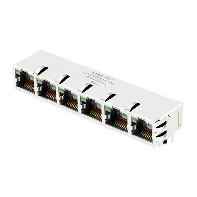 Perno RJ45 de la Etiqueta-PARA ARRIBa 10 del pulso JG0-0027NL 1x6 con Magnetics interno