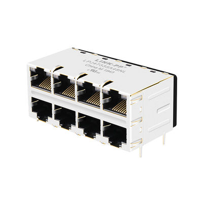 La base-T G/O del puerto 10/100 de JX20-0254NL 2x4 llevó el conector RJ45 Jack magnético del ICM