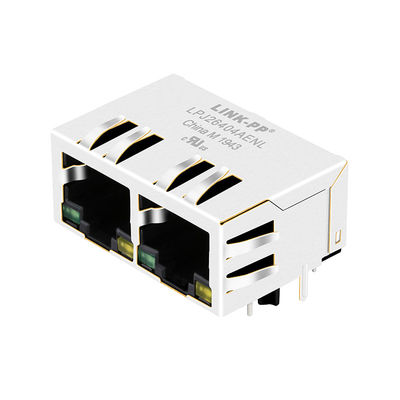La base-T G/Y del puerto 10/100 de JXR8-1001NL 1x2 llevó el conector del ICM de Lan Port Network Jack RJ45 de Ethernet
