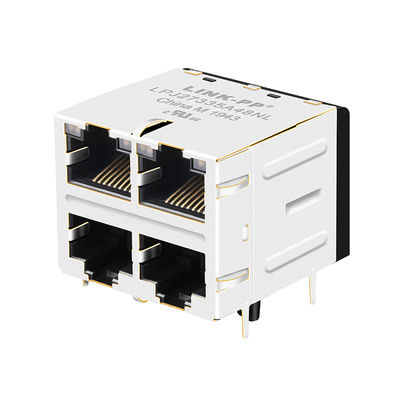 JX20-0252NL | LPJ27335A48NL RJ45 apilado mapache 2x2 100Base-Tx 1CT/1CT RoHS
