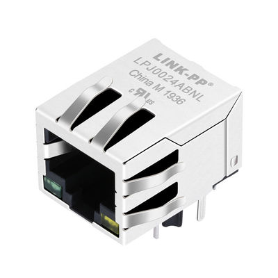 Verde de J0024D21BNL/1x1 conector modular llevado amarillo del puerto Rj45 8p8c