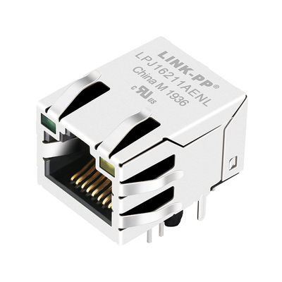 P26-P01-18K7 = RT7-ZZ-0027 Rj45 puerto modular de Jack 1 x 1 con LED LPJ16211AENL