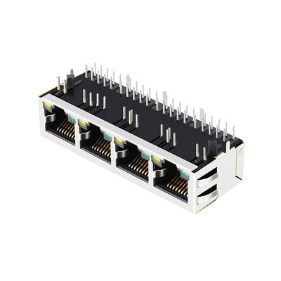 Ethernet Jack del Magnetics del Multi-puerto RJ45 8P8C 100Base-T de ARJ14A-MASD-A-B-EMU2 1x4
