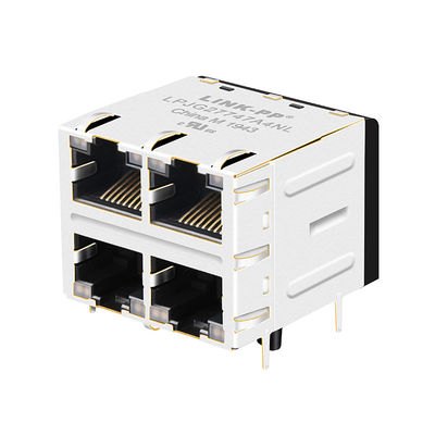 JXC0-0351NL multi - puerto conectores del RJ45 2 x 2 con PWB Jack del LED