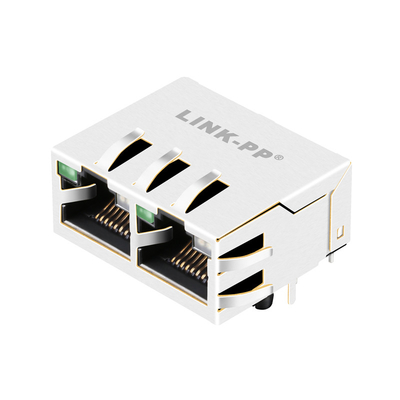 Puerto magnético 1000 de Tab Up 1X2 de la base-T de Jack de Ethernet 0826-1X2T-HS-F