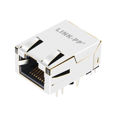 2250548-1 1000 bases-T Tab Up Single Port RJ45 Jack With Yellow/verde modular/naranja llevada
