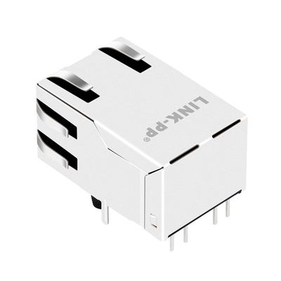 G27-111T-118 90 puerto magnético de Tab Up 1X1 de la base-T del grado RJ45 Jack 10G con llevado protegido