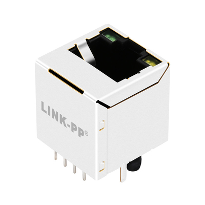 Base-T de la vertical Rj45 Jack Connector 2.5G del puerto de V8BR-1AX1-HT 1X1 con verde/el amarillo llevados