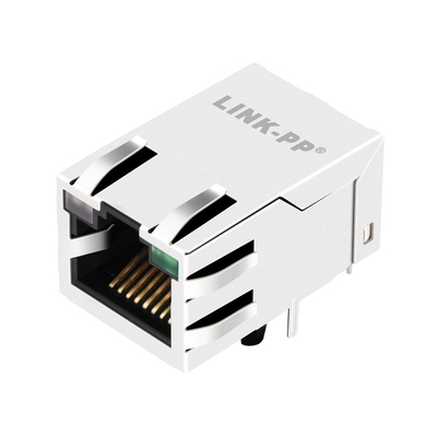 Base-T Tab Up de JXT7-1139NL 10G 1 Rj45 portuario Jack Connector Right Angle Shielded con YG/G LED