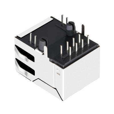 Puerto Tab Up de JX30-0005NLT 1x1 10/100 conector magnético de la base-T RJ45 con verde/el amarillo llevados
