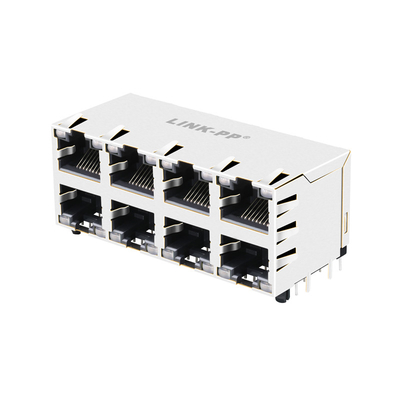 Puerto Rj45 Jack Shielded Without Led portuario multi de la base-T 2x4 de JX20-0206NL 10/100