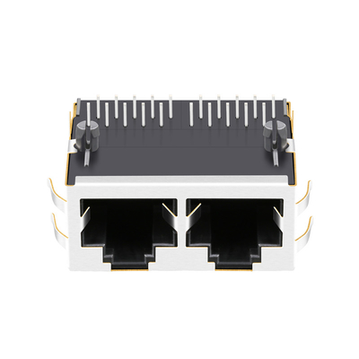 Etiqueta del puerto de la base-T 1x2 de JT8-2000HL 10G ENCIMA de Ethernet superficial Rj45 Jack Without Leds del soporte