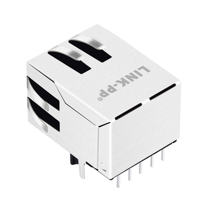 El puerto Rj45 Jack Without Led Tab Down de la base-T 1x1 de JV006I21NLT 10/100 protegió con Magnetics