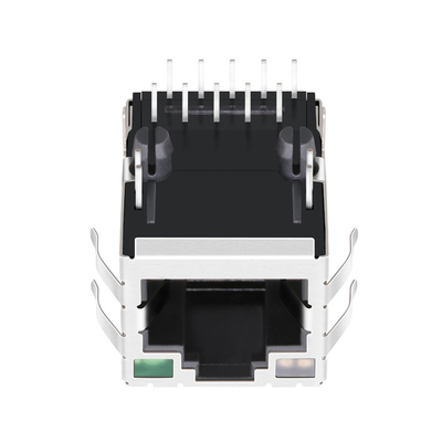 10G etiqueta de la base-T JT7-1115NL ENCIMA de 1 RJ45 portuario LED amarillo/verde de Jack With Green magnético -
