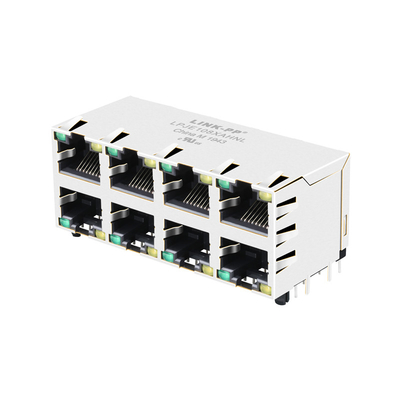 Puerto compatible RJ45 Jack Without Integrated Magnetics de RJSAE-5384-04 LPJE108XAHNL 2X4