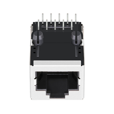 Base-T Tab Up Without Leds del conector hembra 100 del POE Rj45 del puerto del diodo de rectificador 46F-1451NWZ2NL 1x1