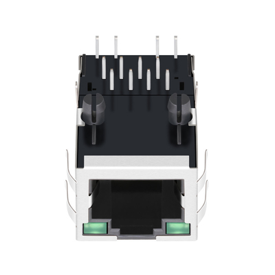 Etiqueta portuaria de la base-T 1 de SI-80024-F 100 ENCIMA de RJ45 Jack With Green femenino/LED verde