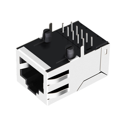 Sola 100 base-T portuaria de SI-80008-F Rj45 Jack magnético 8p8c Tab Up Without Leds