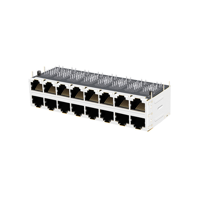 Entrada del lado de la base-T de JT5-2870NL 2x8 RJ45 Jack Connectors Active Tab Down 10G