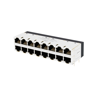 Entrada lateral RJ45 magnético Jack Lead Free 2x8 de JT5-2853NL con Magnetics integrado