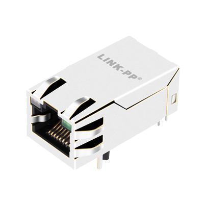 2250150-1 conector de la base-T 4PPoE Rj45 Magjack de Tab Up 2.5G con el tubo de luz de GO/G