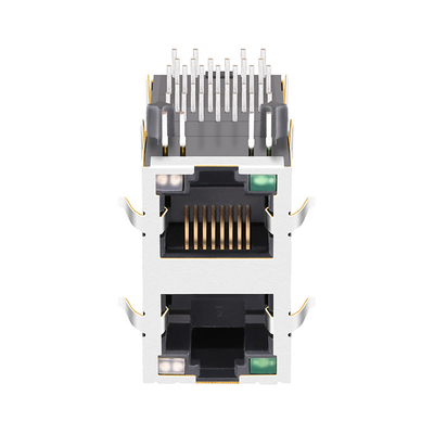 Base-T del conector RJ45 MagJack 13p8c 100/1000 del puerto de 0845-2R1T-E4 2x1 con G/YG LED