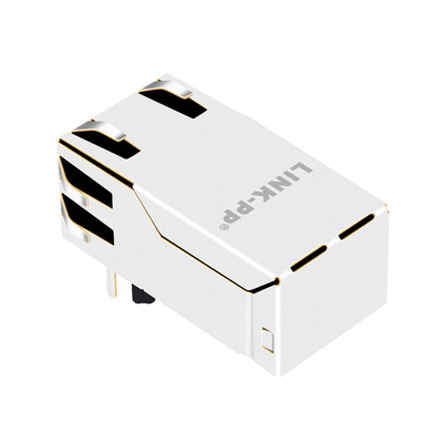 Base-T 1000 de 0813-1X1T-M1-F Tab Down POE RJ45 Jack 1 puerto sin RoHS llevado