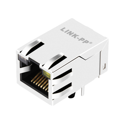 Conector hembra del gigabit 10PIN RJ45 de 0875-1X1T-G4 1000 BASE-T a través del agujero con llevado
