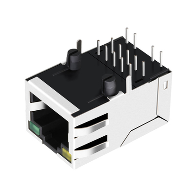 0875-1D1T-P2 que solo Rj45 portuario integró la base-T del conector 10/100 amarilla/verde llevó