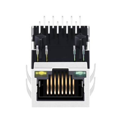 La etiqueta del conector hembra del POE 36W Rj45 de la base-T de JKM-0200NL 100 ABAJO del puerto 1x1 con G/Y llevó