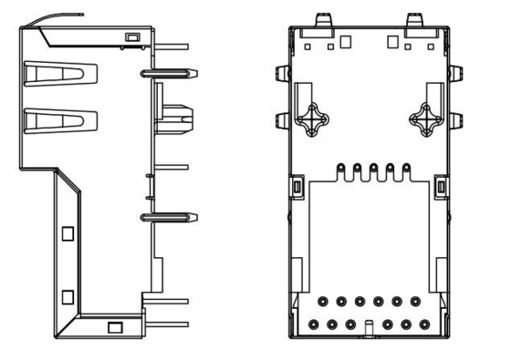 La ENTRADA VERTICAL Y/GG del TOP del POE del conector de Ethernet RJ45 de J1V-U2100NL 1000BASE-T llevó