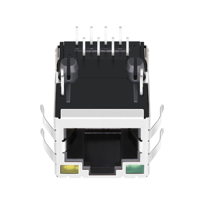 El conector magnético RJ45 8P8C de JXD1-9008NLT Tab Up Single Port 100 BASE-T con G/Y llevó
