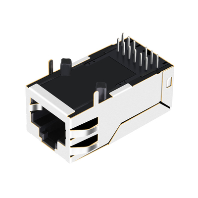 Solo PoE+ cuerpo largo portuario RJ45 FastJack de HFJT1-2GHPRL 2.5G BASE-T ninguna etiqueta del LED ENCIMA de 4PPoE 600mA