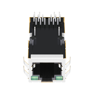 La base-T del conector 10G de JGCG1T1004PW-GG RJ45 integró el Magnetics para el uso de PoE++